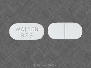 WATSON 825 Pill White Oval 16mm - Pill Identifier